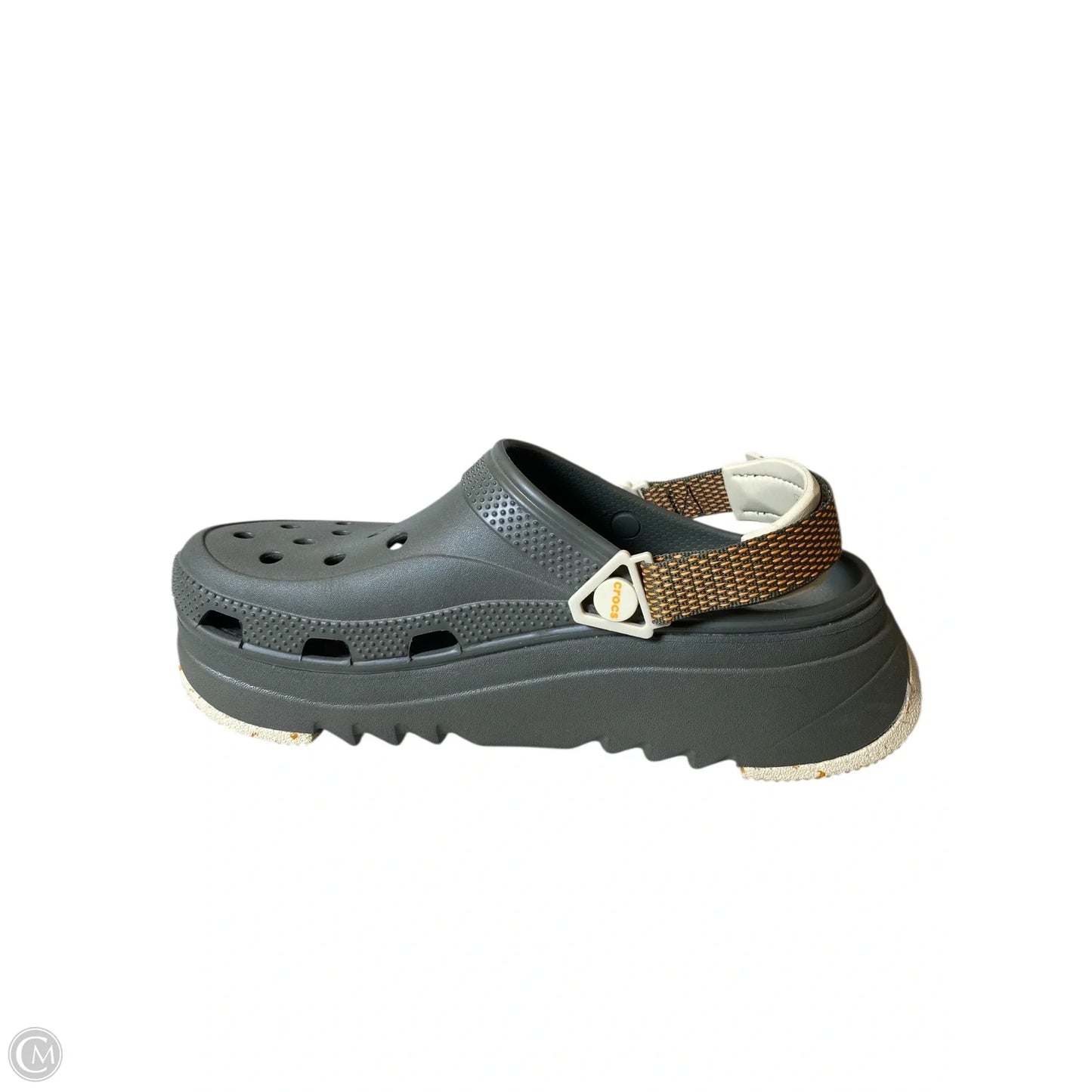Sandals Heels Platform By Crocs In Green, Size: 11