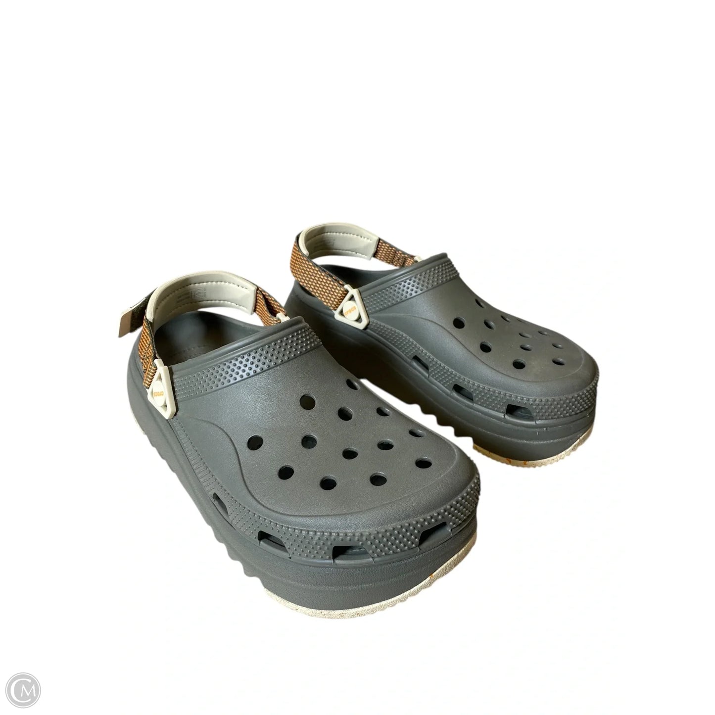 Sandals Heels Platform By Crocs In Green, Size: 11