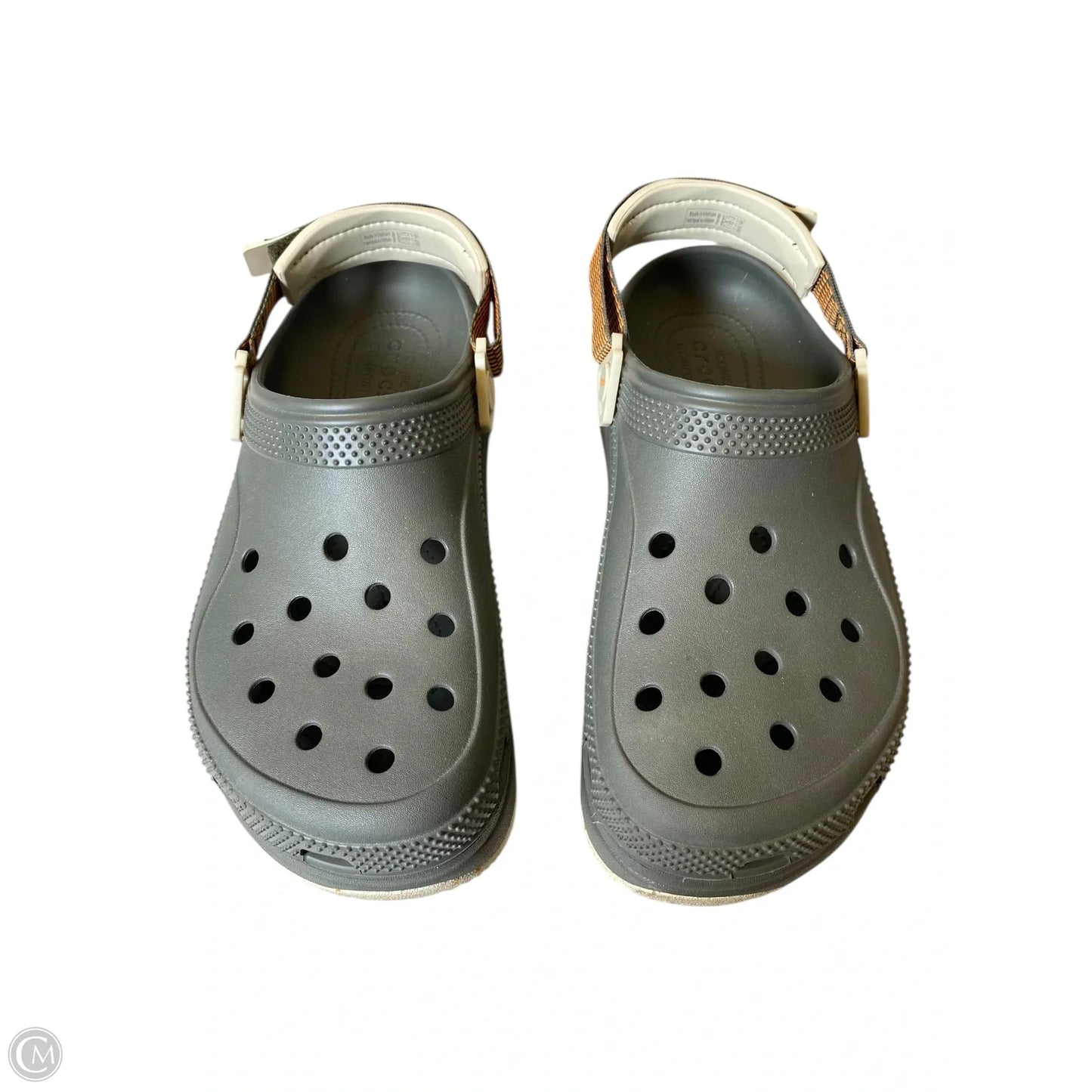 Sandals Heels Platform By Crocs In Green, Size: 11