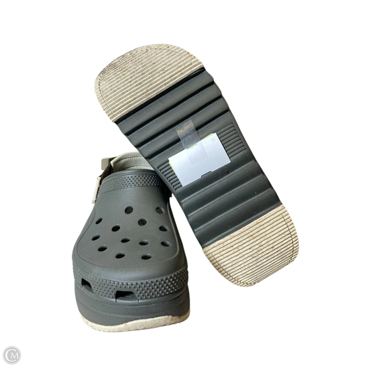 Sandals Heels Platform By Crocs In Green, Size: 11