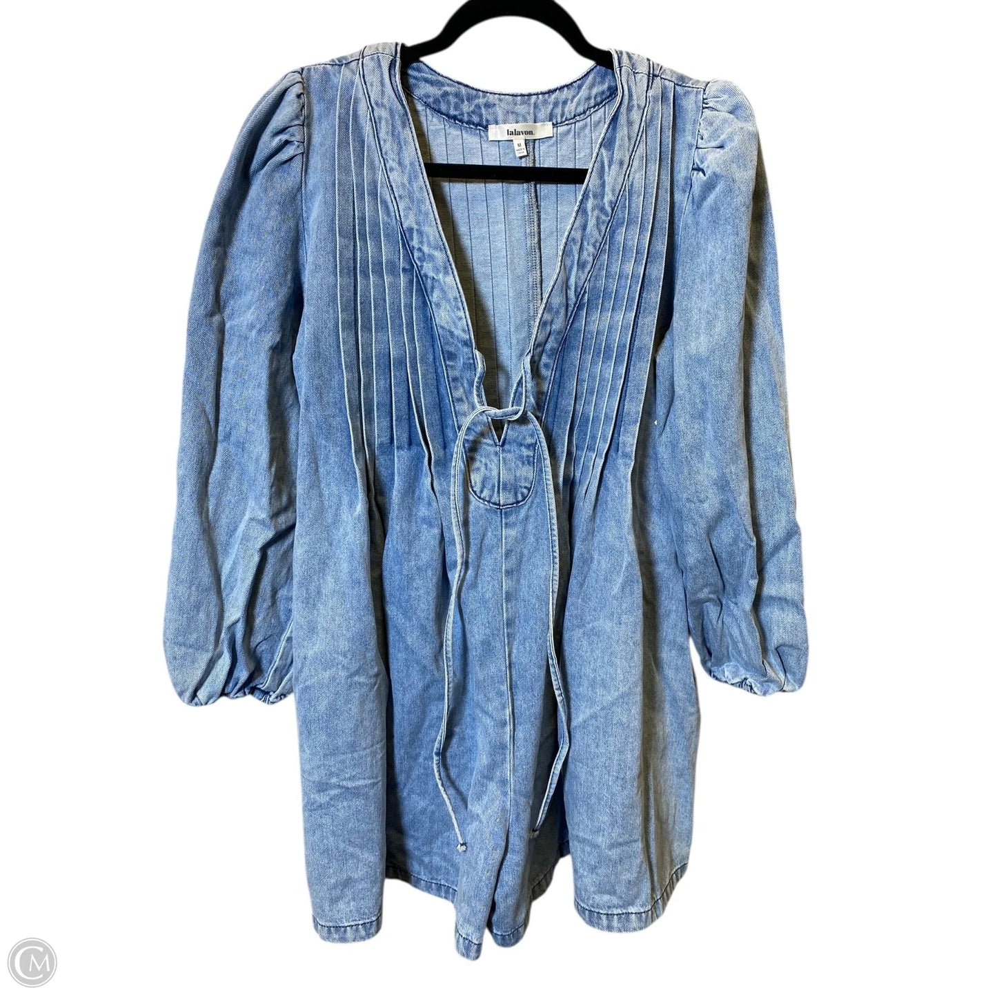 Romper By Clothes Mentor In Blue Denim, Size: M