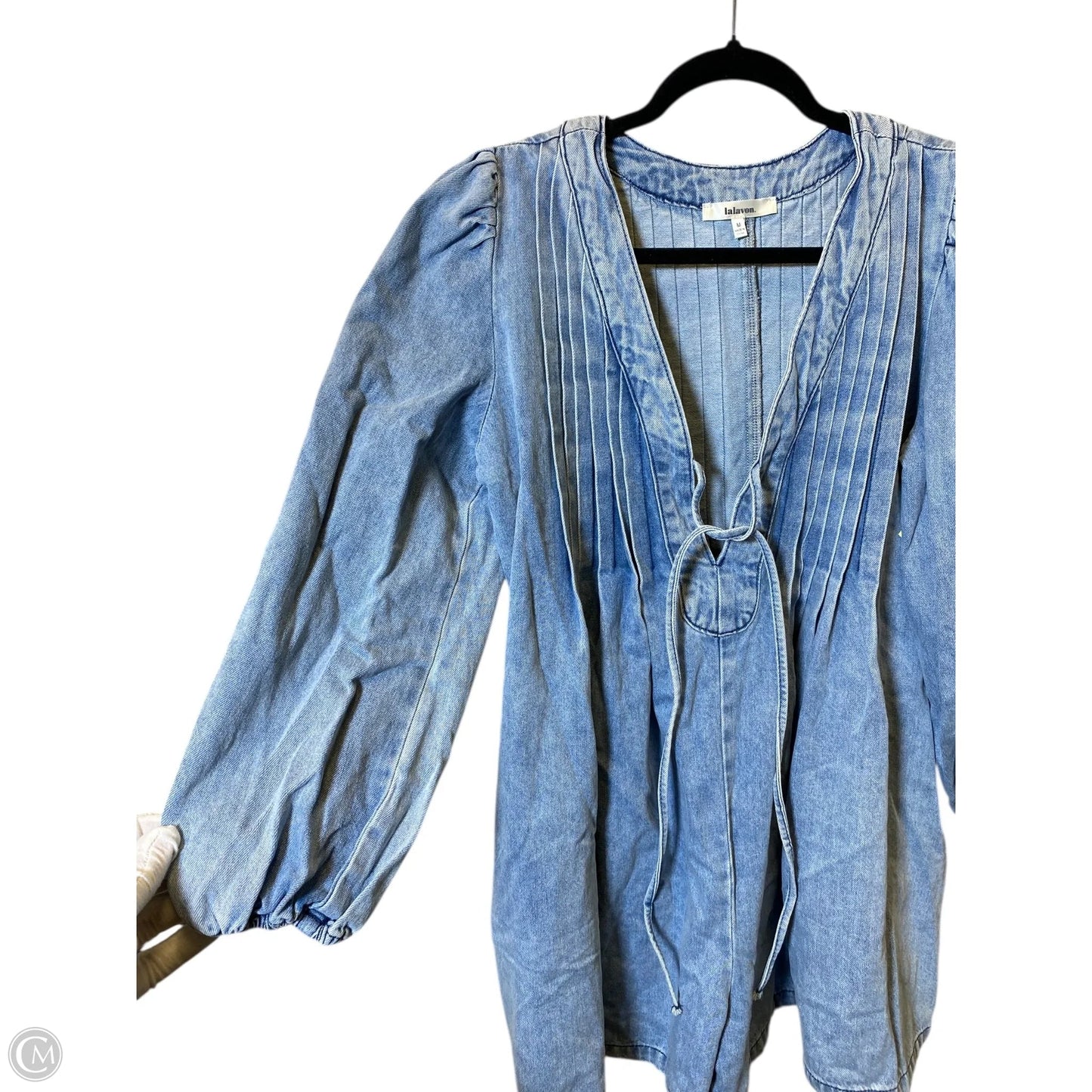 Romper By Clothes Mentor In Blue Denim, Size: M