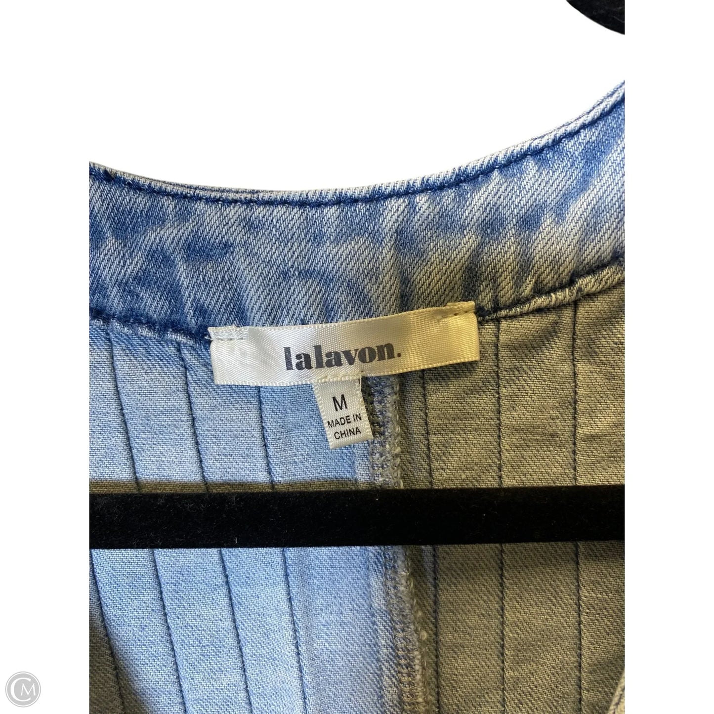 Romper By Clothes Mentor In Blue Denim, Size: M