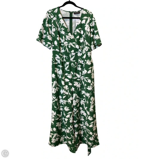 Jumpsuit By Lane Bryant In Green & White, Size: 2x