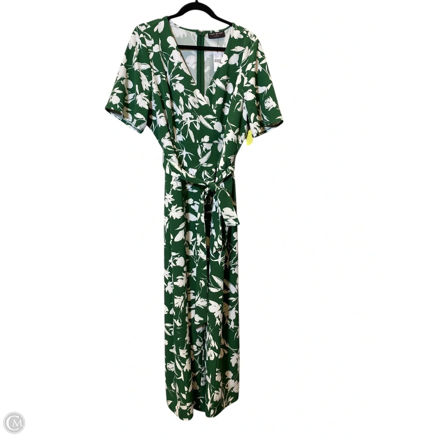 Jumpsuit By Lane Bryant In Green & White, Size: 2x