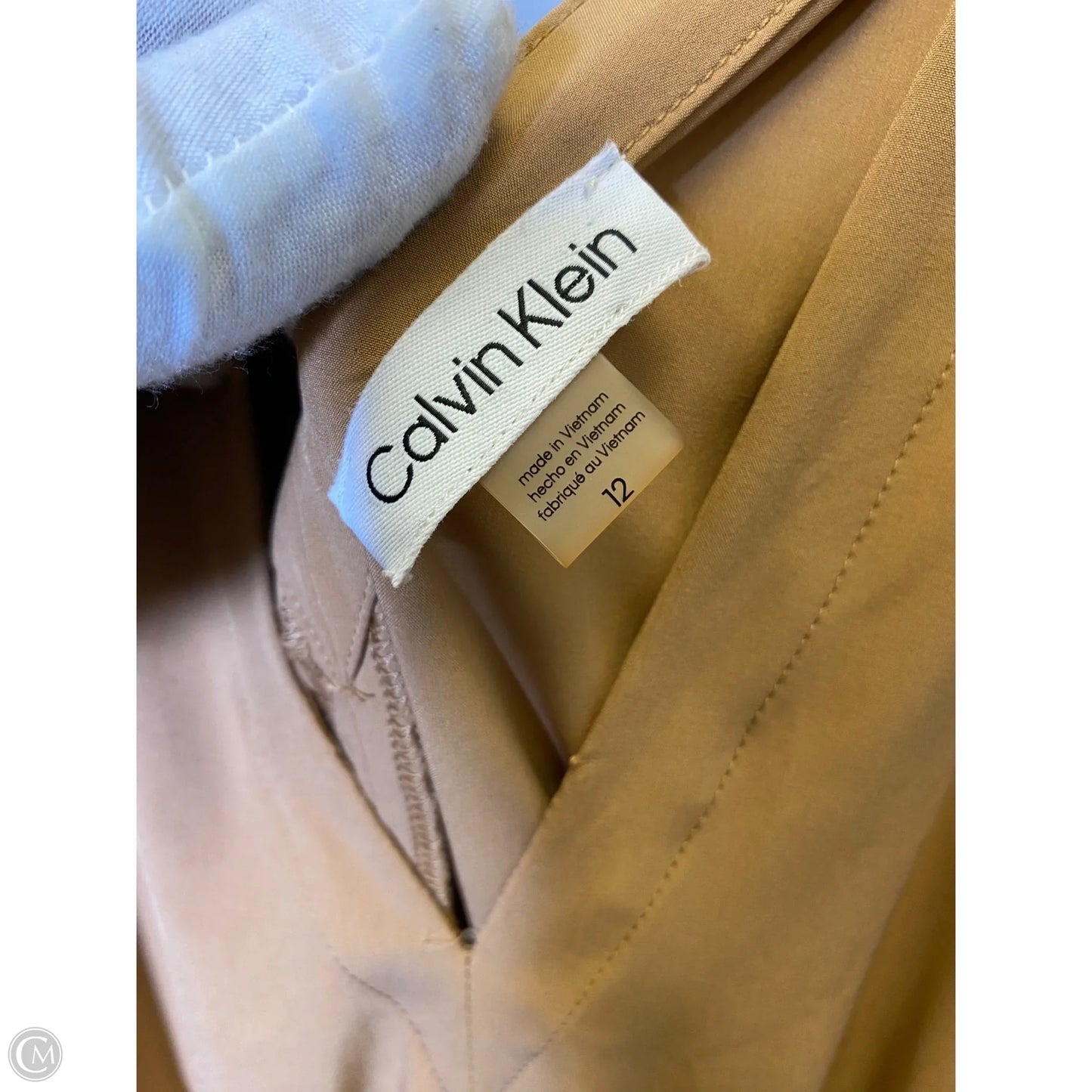 Dress Casual Maxi By Calvin Klein In Brown, Size: 12