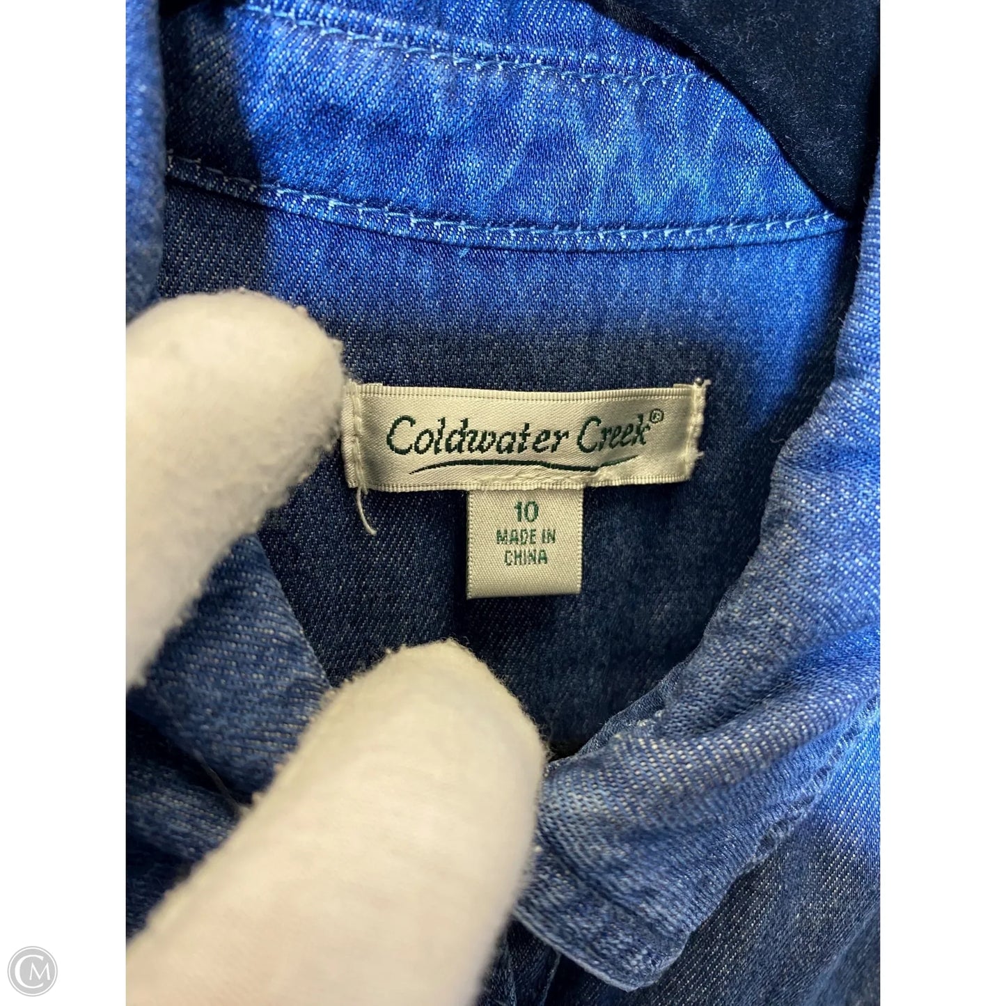 Jacket Denim By Coldwater Creek In Blue Denim, Size: M