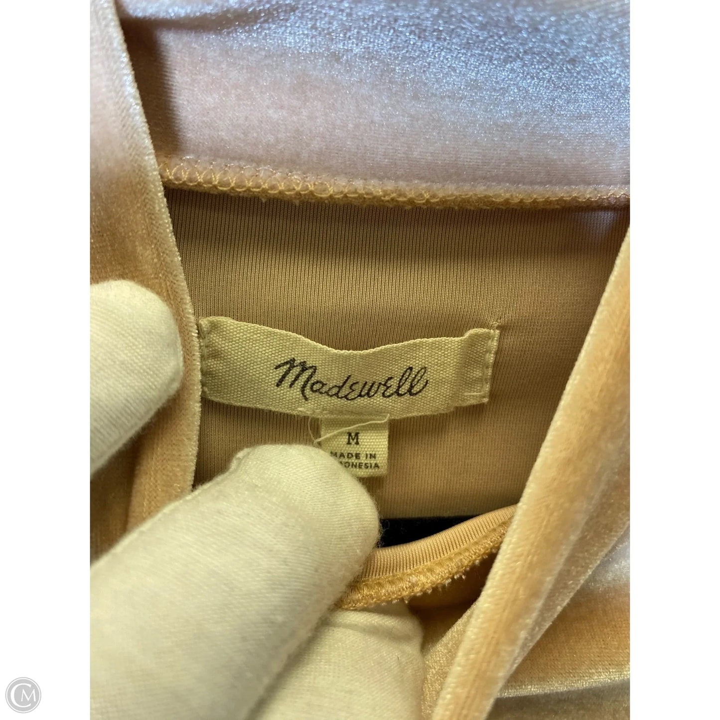 Top Short Sleeve By Madewell In Peach, Size: M