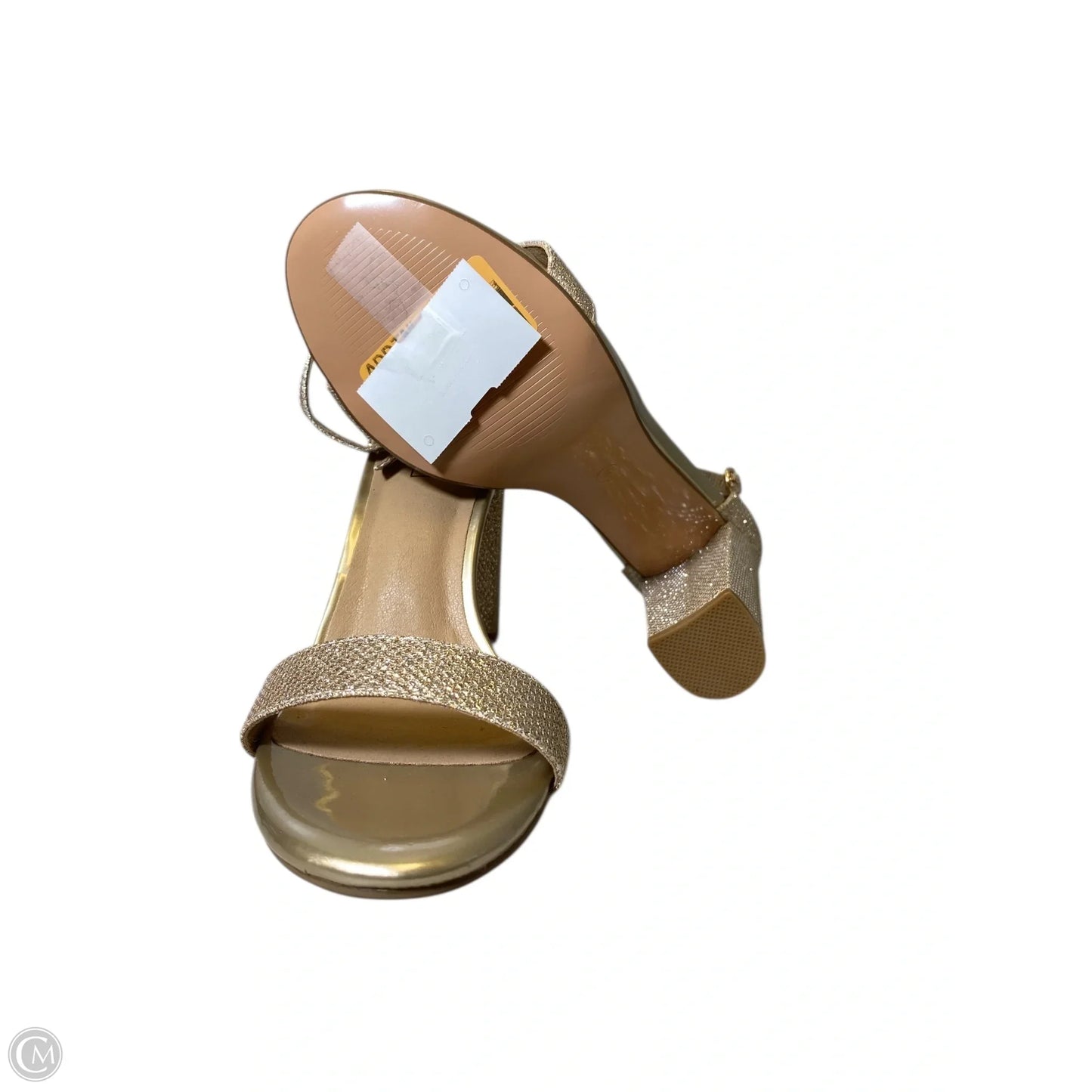 Shoes Heels Block By Clothes Mentor In Gold, Size: 8