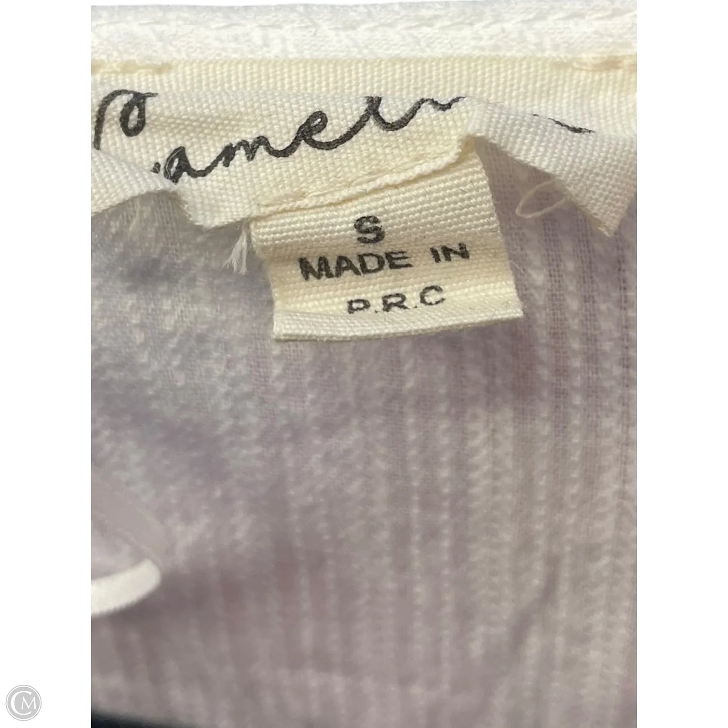 Top Long Sleeve By Clothes Mentor In White, Size: S