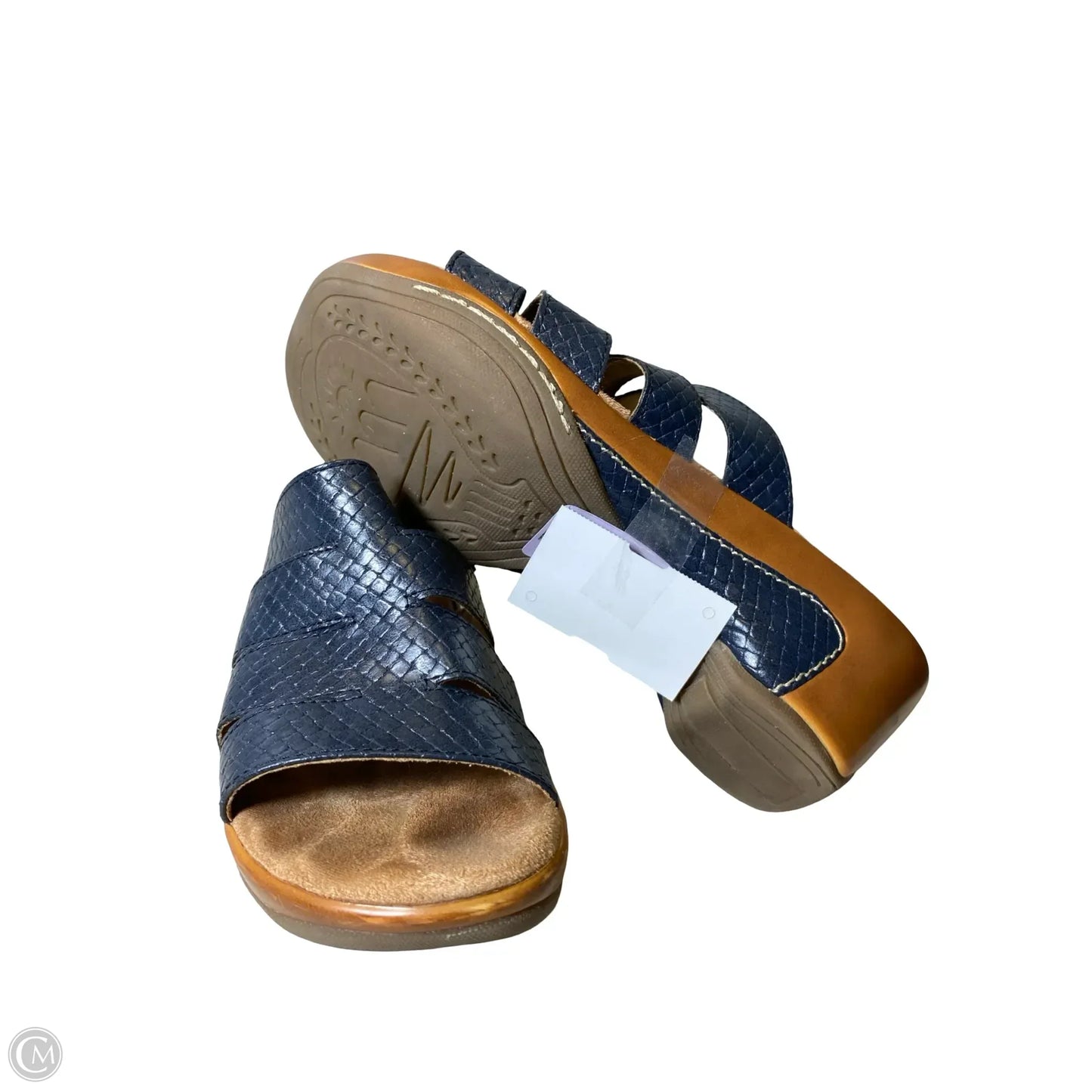 Shoes Heels Wedge By White Mountain In Navy, Size: 6.5