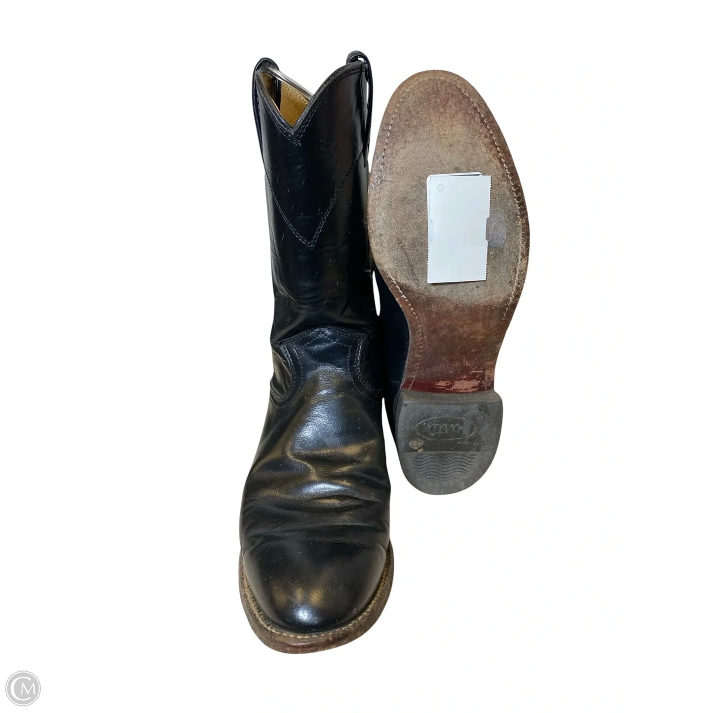 Boots Western By Justin In Black, Size: 6.5