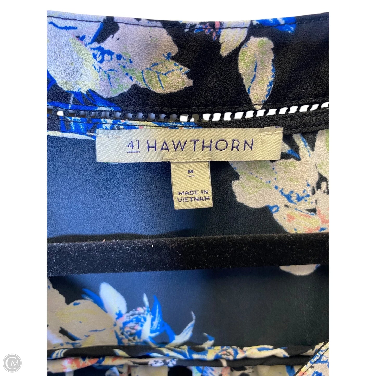 Top 3/4 Sleeve By 41 Hawthorn In Floral Print, Size: Medium