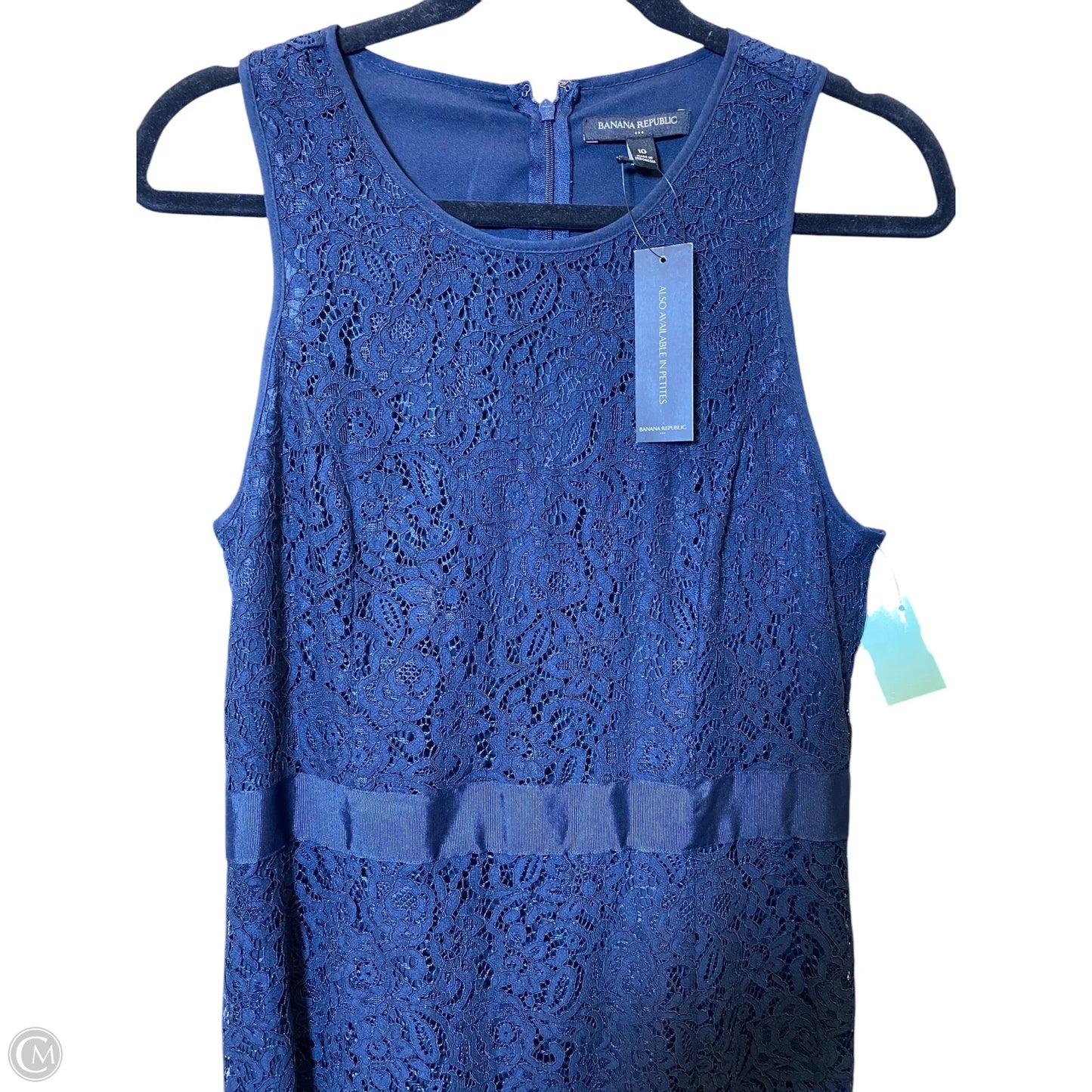 Dress Casual Midi By Banana Republic In Navy, Size: M