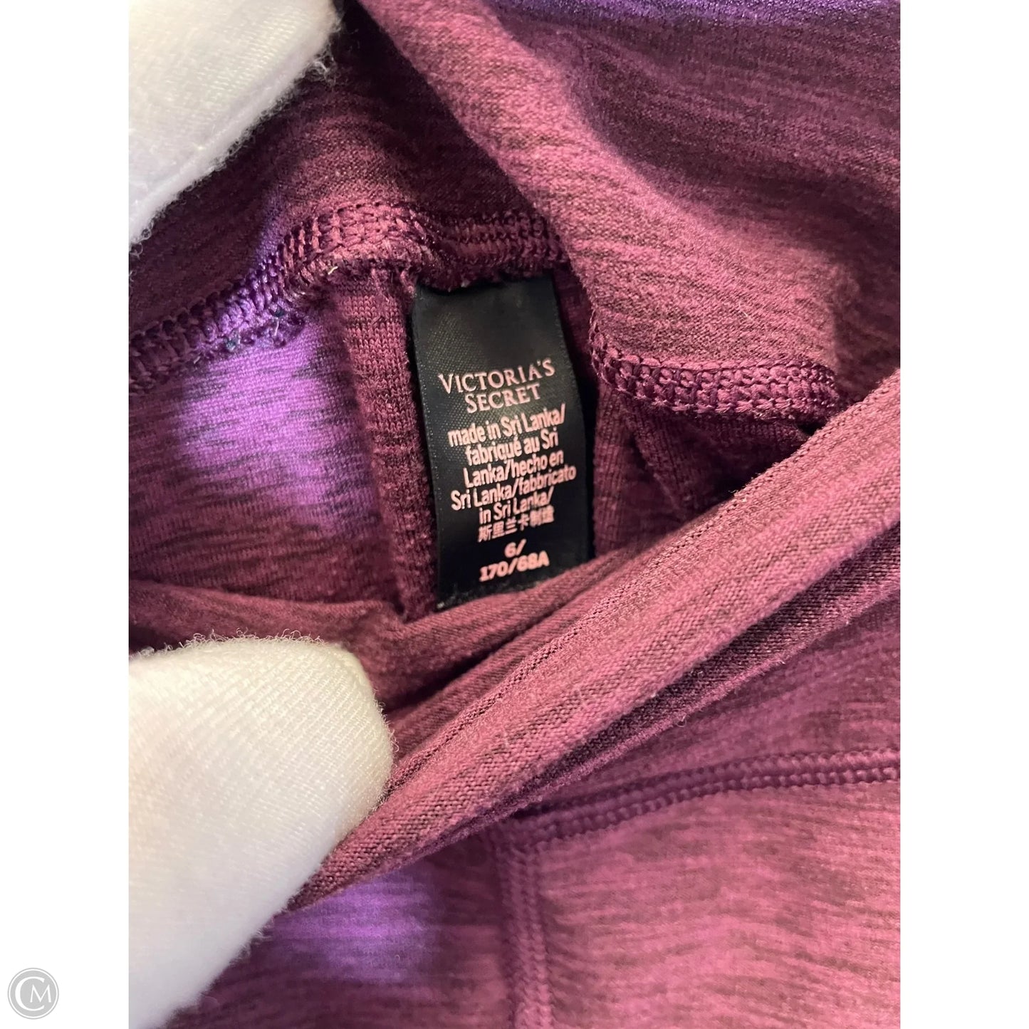 Athletic Leggings By Victorias Secret In Maroon, Size: M