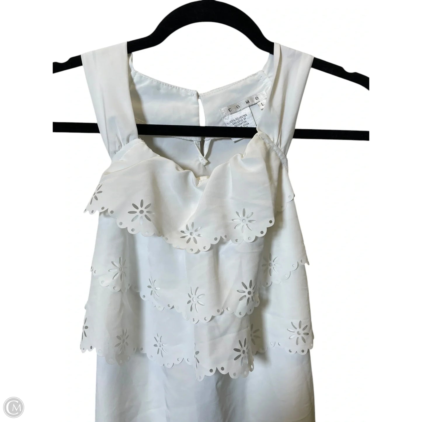 Top Sleeveless By Cmc In White, Size: L