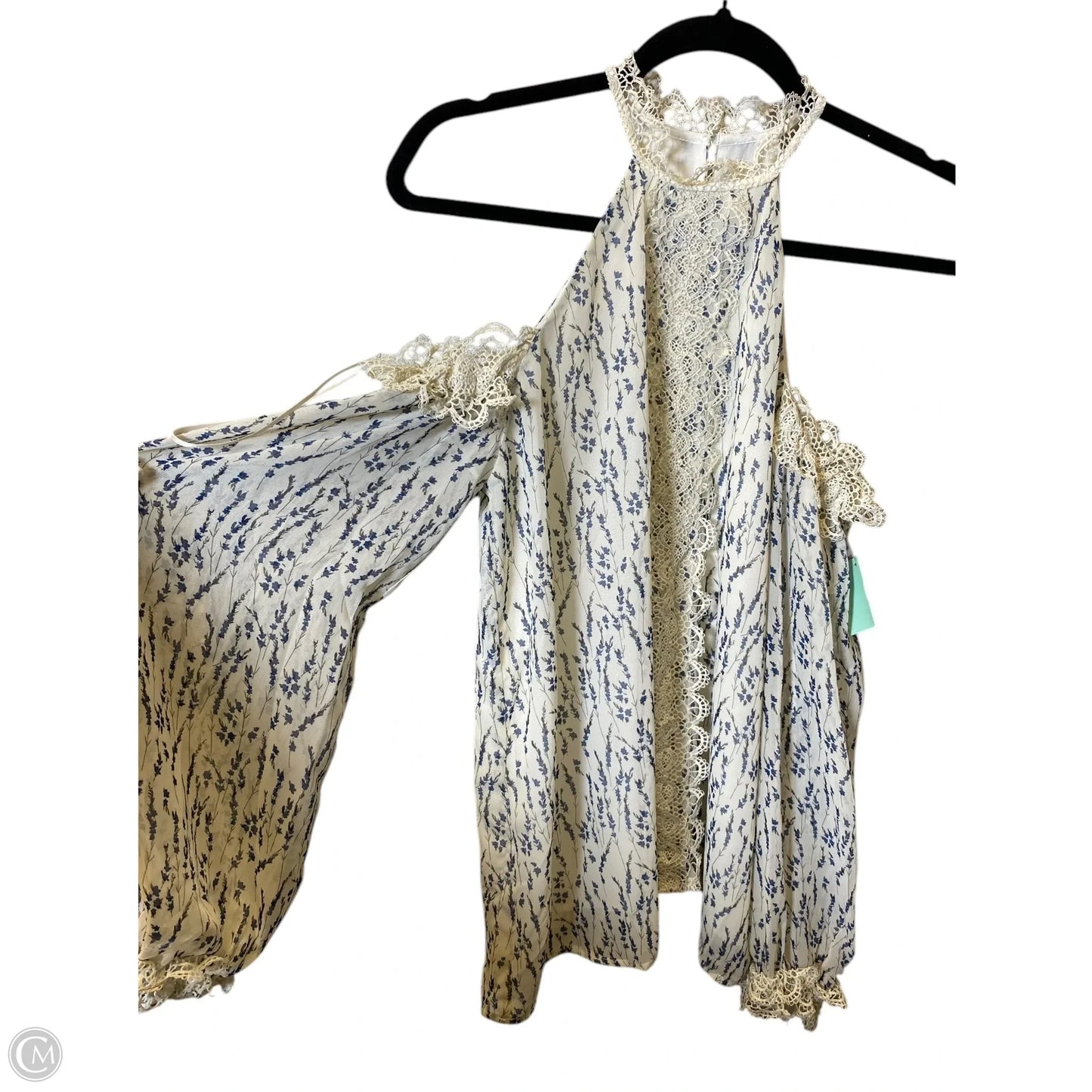 Blouse Long Sleeve By Sugar Lips In Floral Print, Size: Xs
