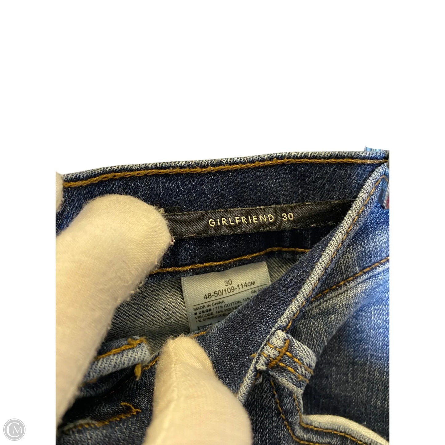 Jeans Straight By Banana Republic In Blue Denim, Size: 6