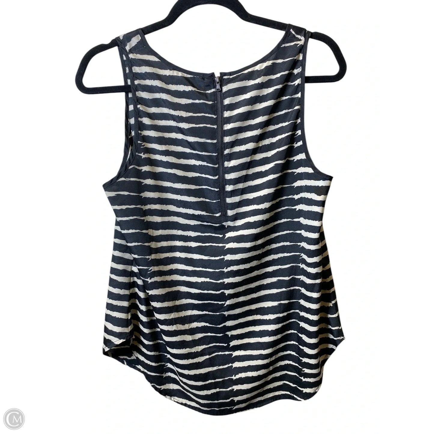 Top Sleeveless By Valerie Bertinelli In Black & Cream, Size: M