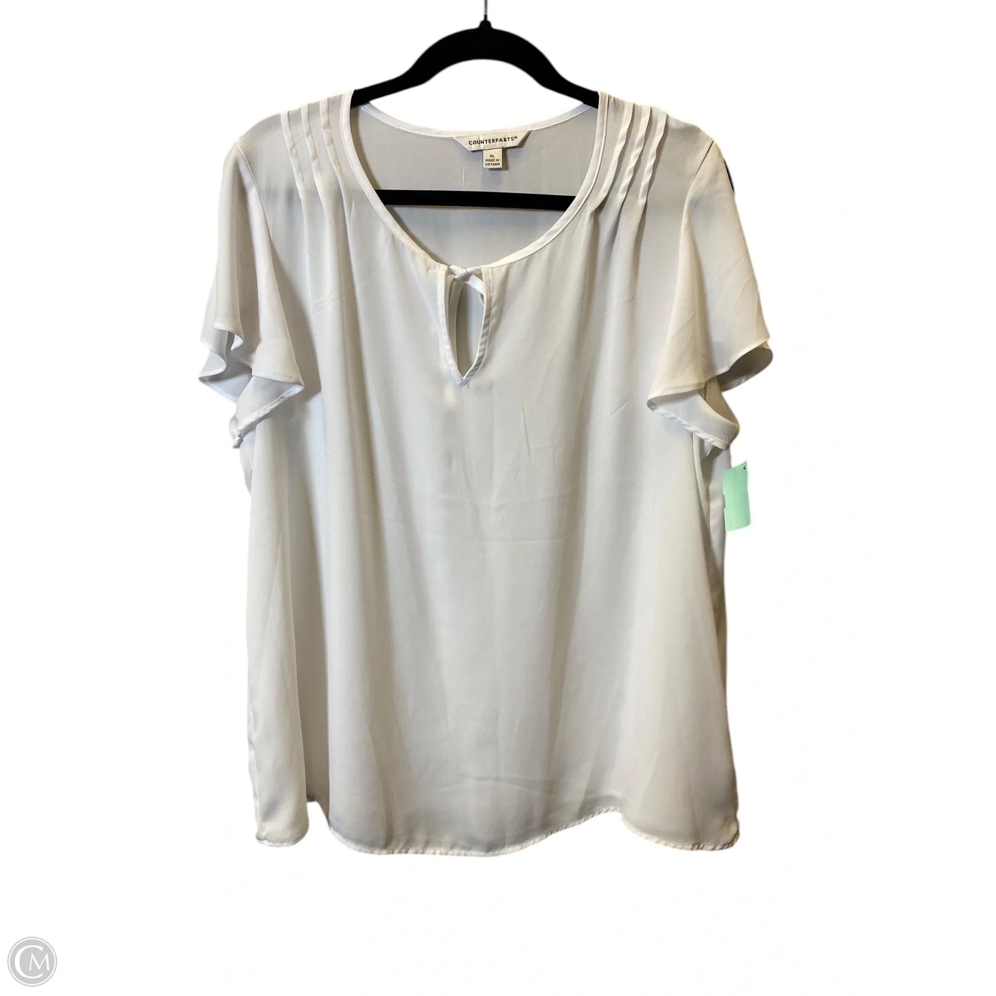 Top Sleeveless By Counterparts In White, Size: Xl