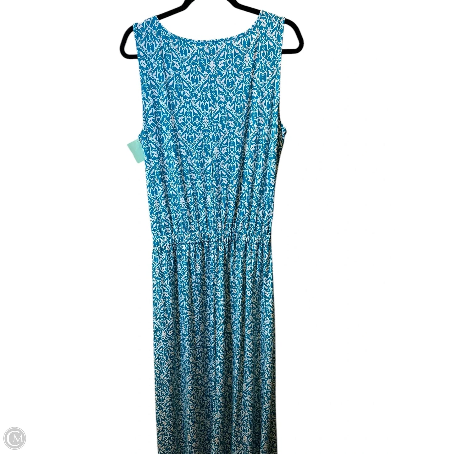 Dress Casual Maxi By Joan Rivers In Blue & White, Size: M