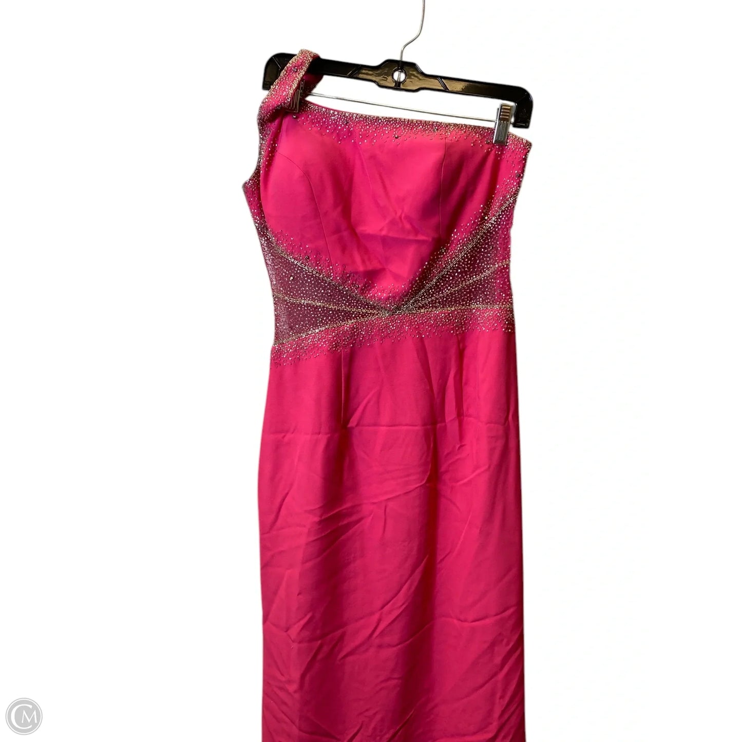 Dress Party Long By Clothes Mentor In Pink & Silver, Size: M