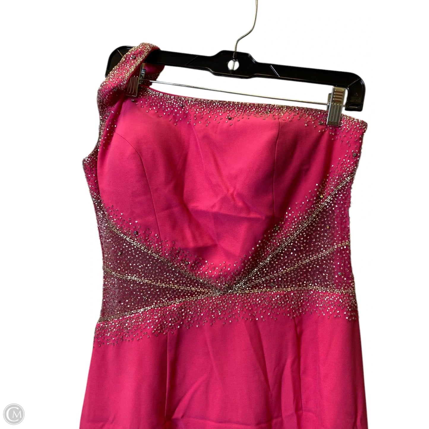 Dress Party Long By Clothes Mentor In Pink & Silver, Size: M