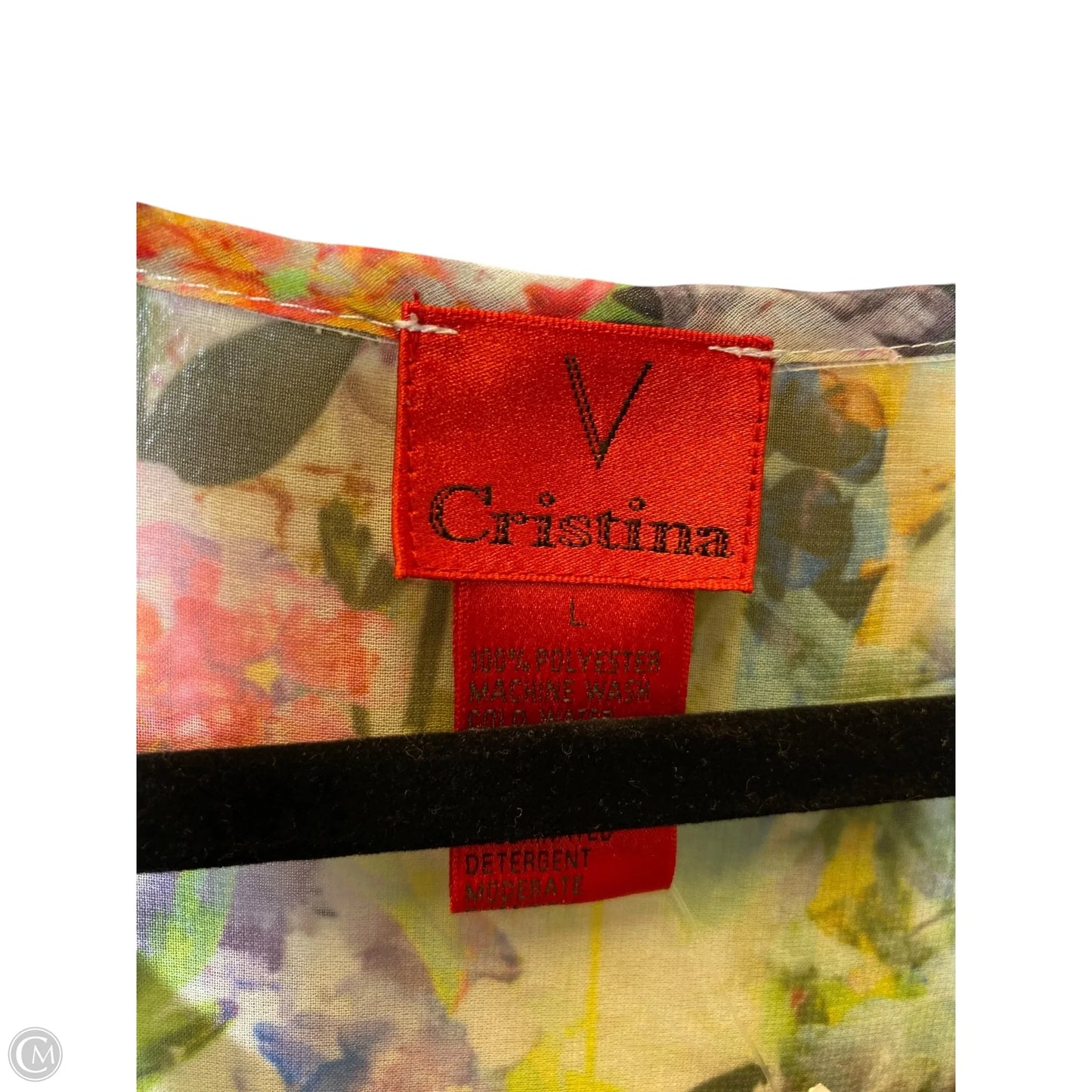 Top Short Sleeve By Cristina In Floral Print, Size: L