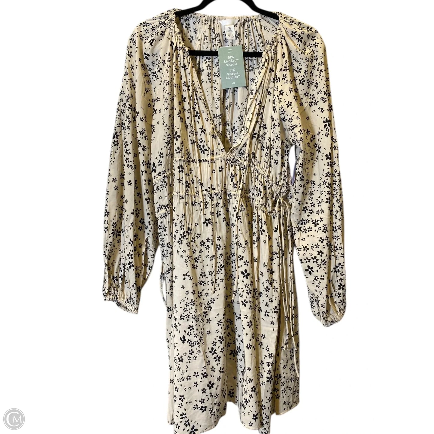 Dress Casual Midi By H&m In Black & Tan, Size: S