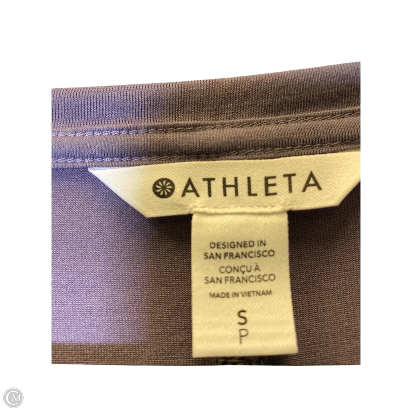 Athletic Top Long Sleeve Collar By Athleta In Purple, Size: S