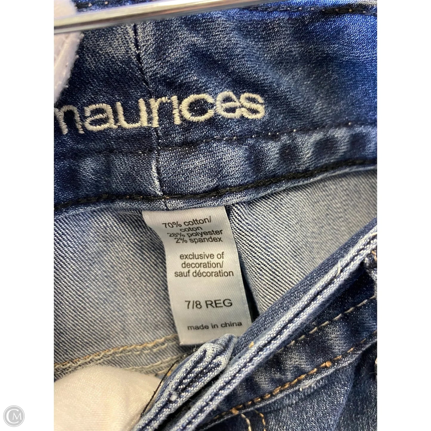 Jeans Straight By Maurices In Blue Denim, Size: 8
