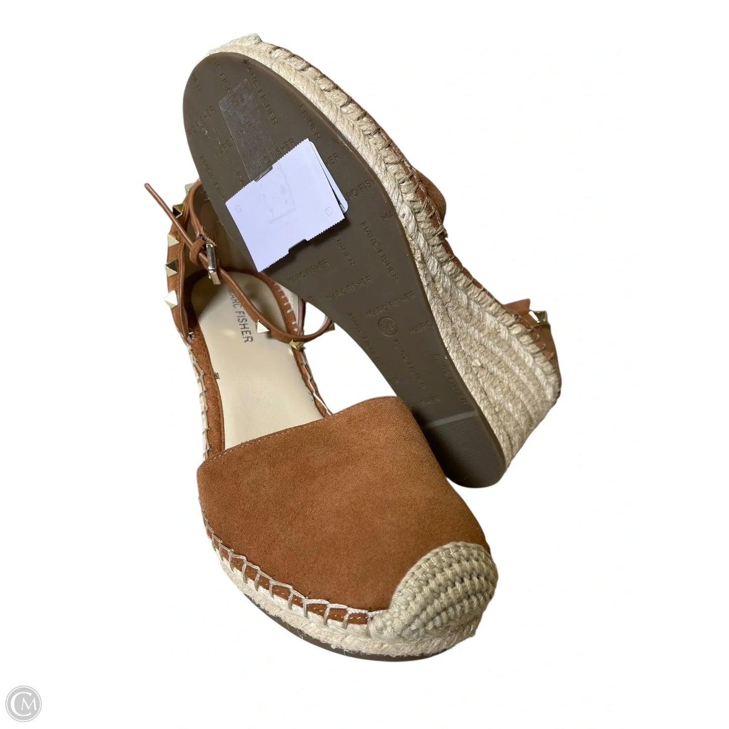 Shoes Heels Wedge By Marc Fisher In Brown, Size: 8.5
