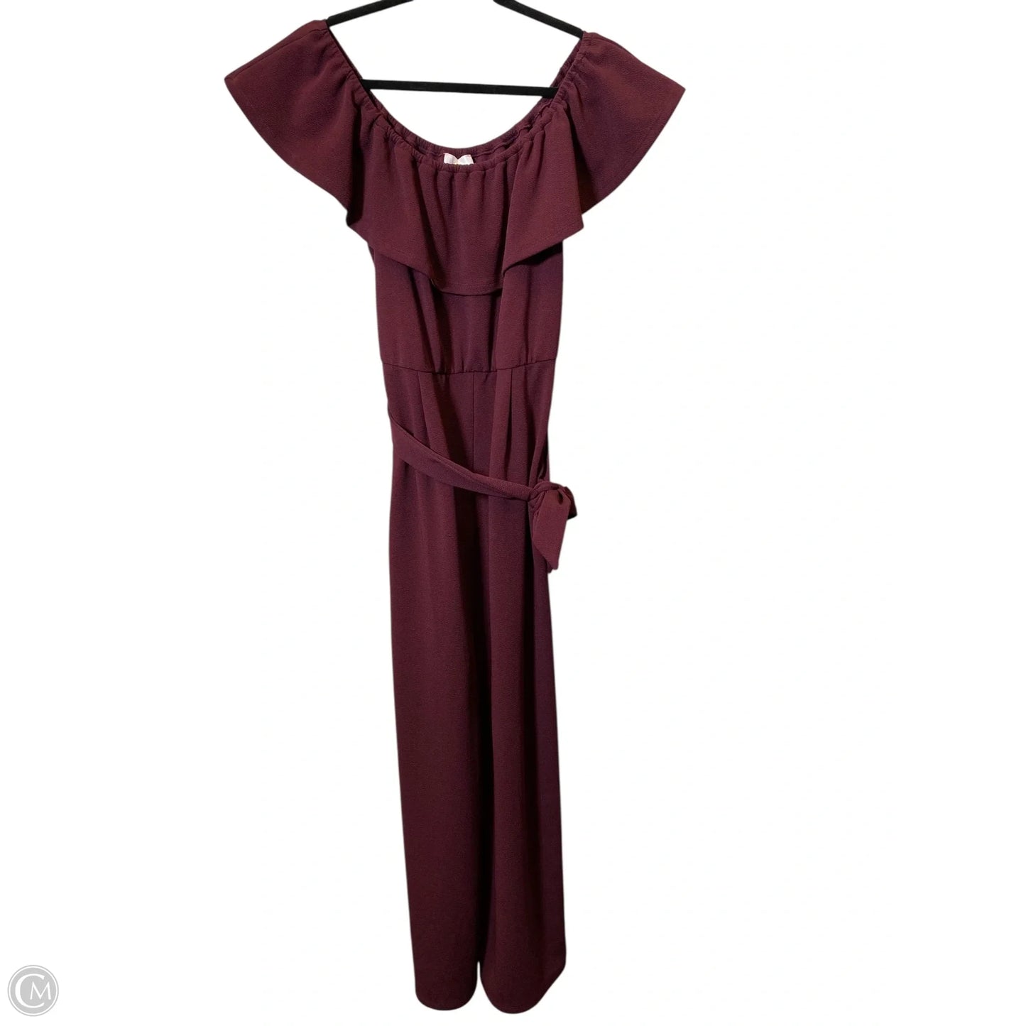 Jumpsuit By C And C In Maroon, Size: L