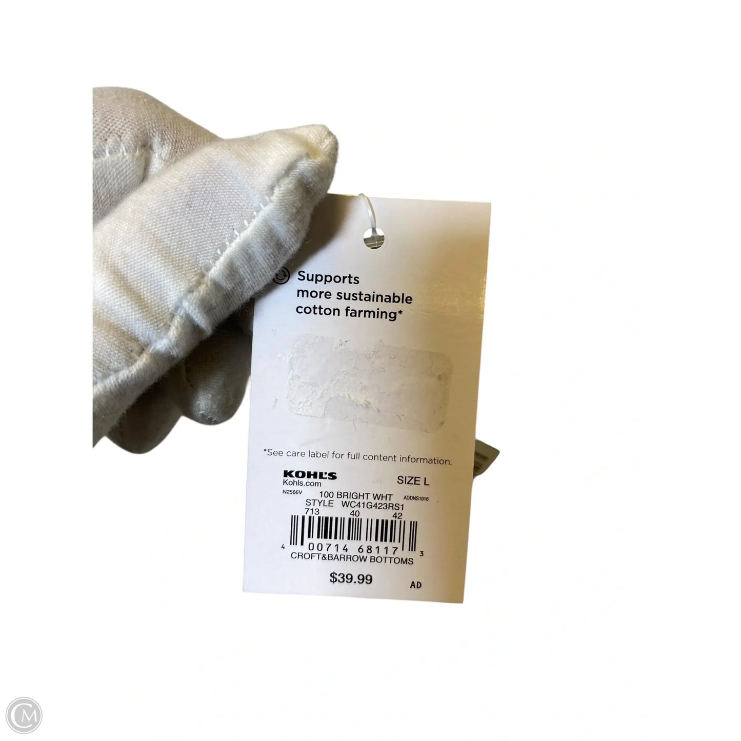 Dress Casual Maxi By Croft And Barrow In White, Size: L