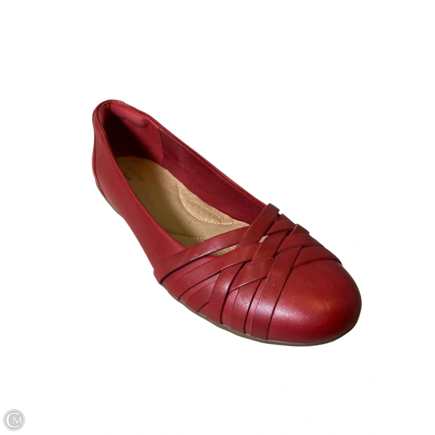 Shoes Flats By Clarks In Red, Size: 10