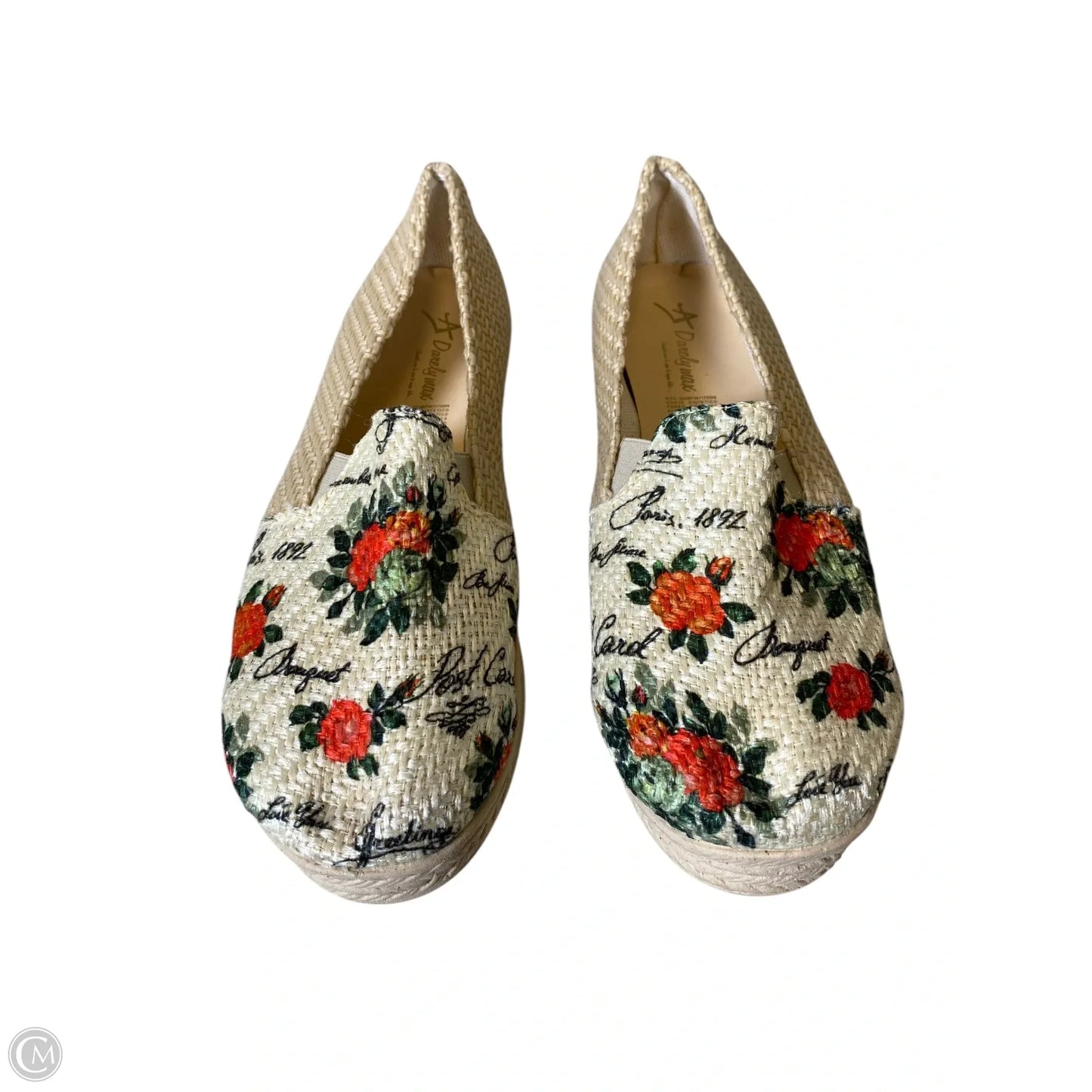 Shoes Flats By Clothes Mentor In Floral Print, Size: 8