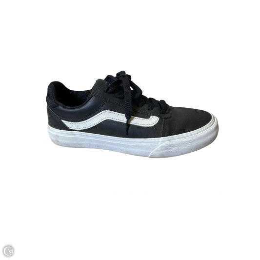 Shoes Flats By Vans In Black & White, Size: 7
