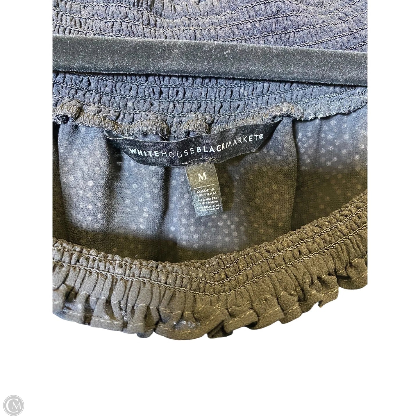 Top Long Sleeve By White House Black Market In Black & Tan, Size: M