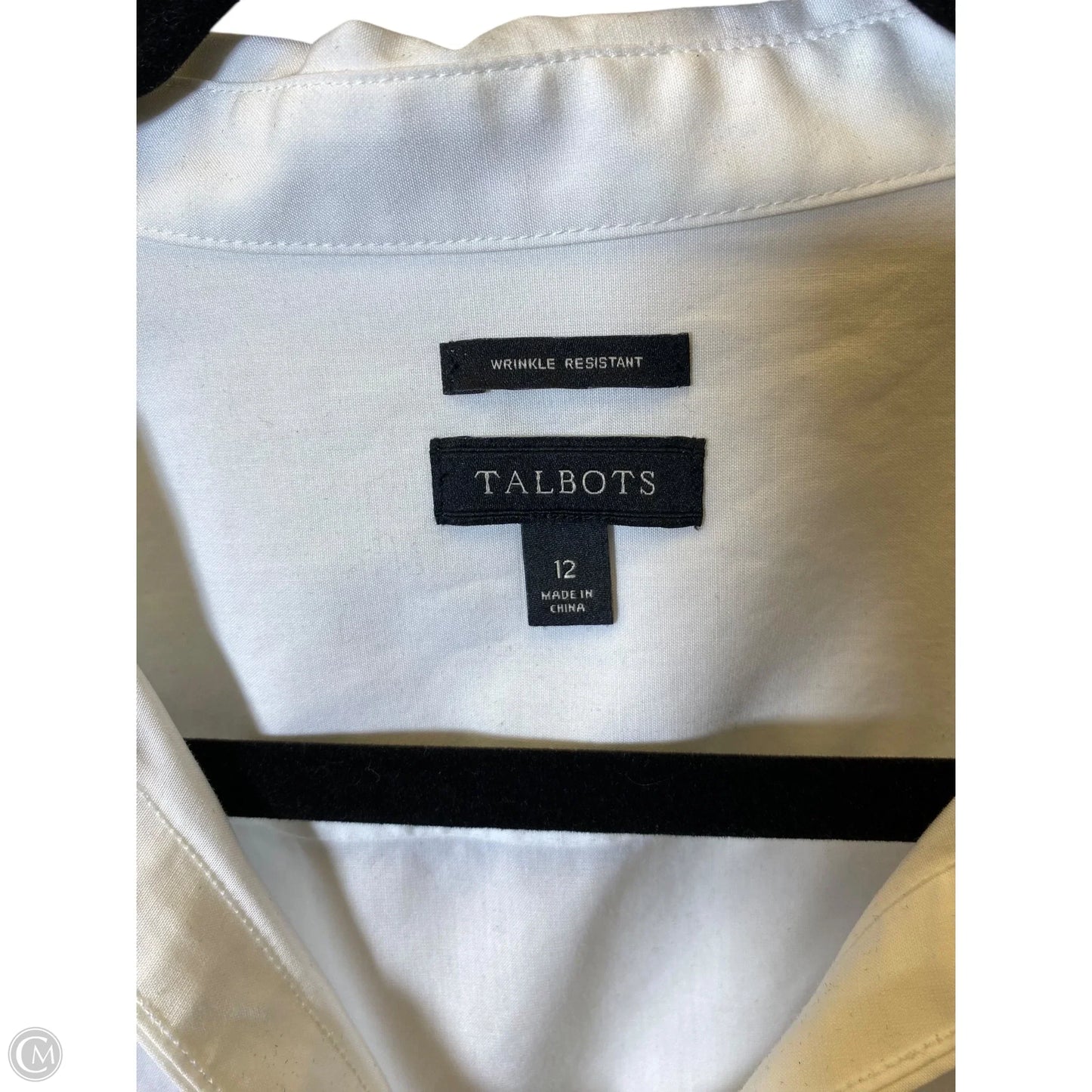 Blouse 3/4 Sleeve By Talbots In White, Size: 12