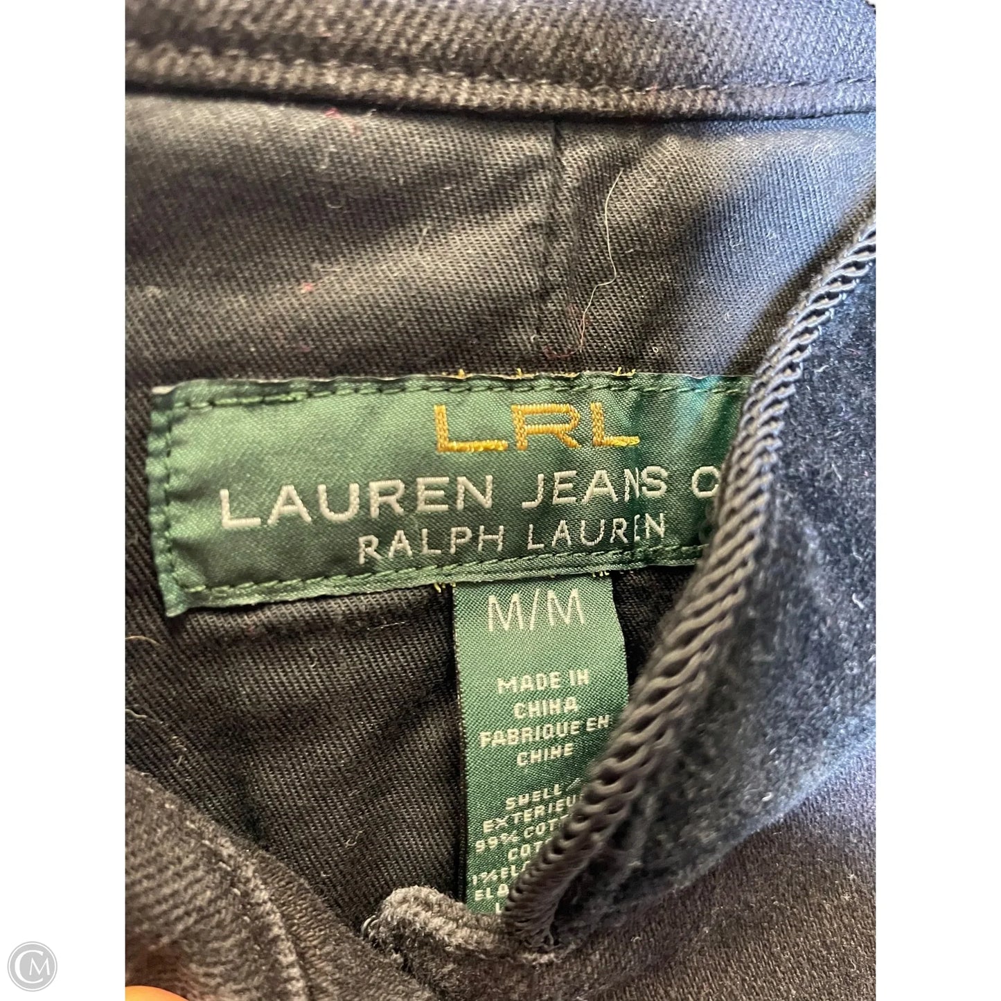 Jacket Denim By Lauren By Ralph Lauren In Black, Size: M