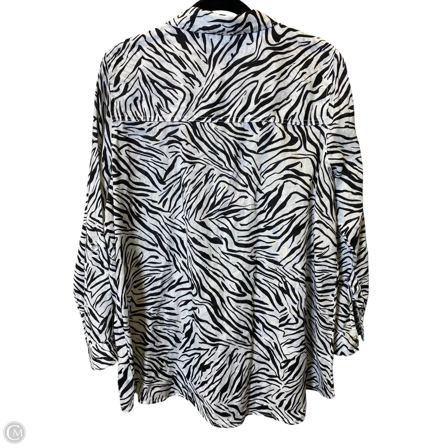 Blouse Long Sleeve By Cynthia Rowley In Animal Print, Size: 1x