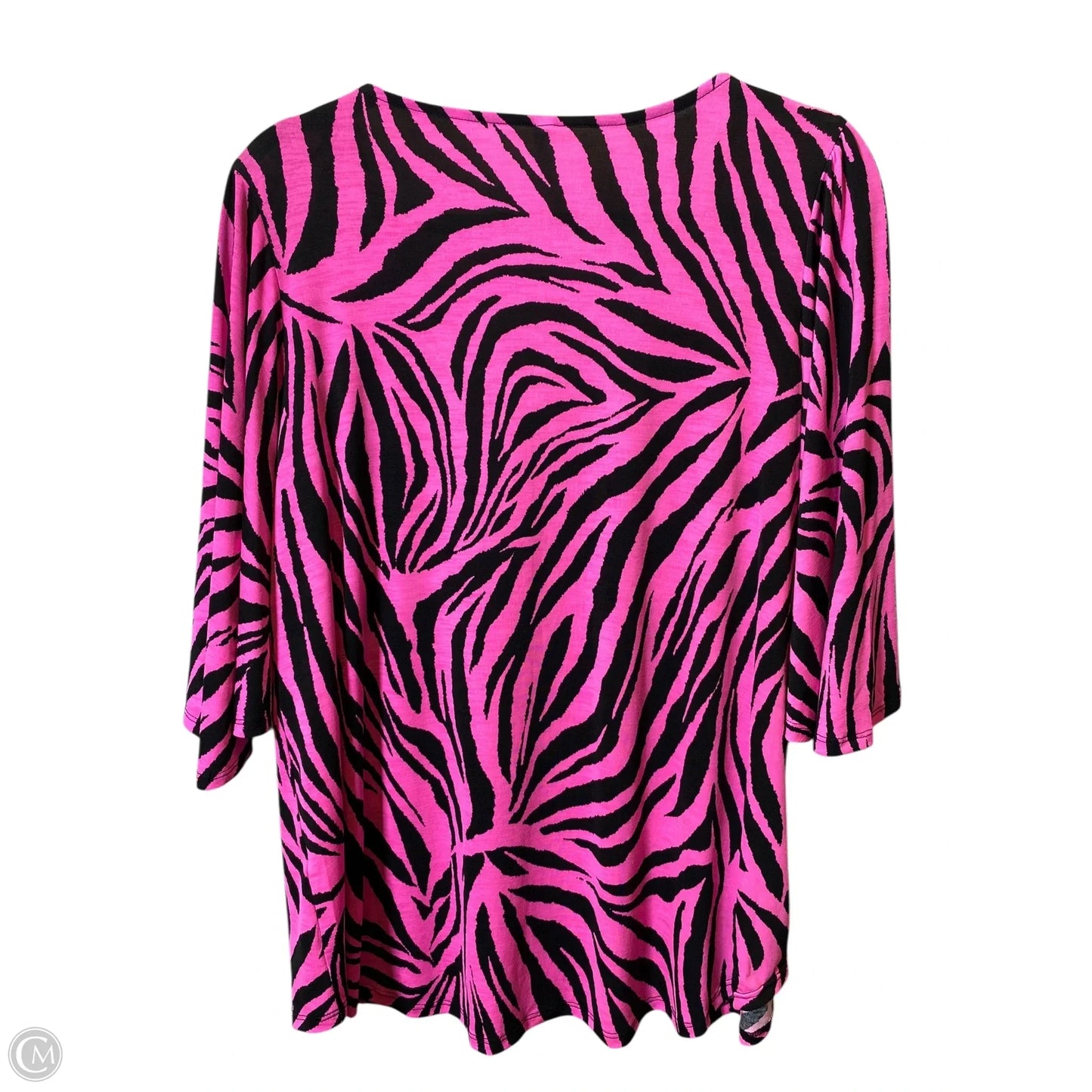 Top Short Sleeve By Clothes Mentor In Animal Print, Size: M