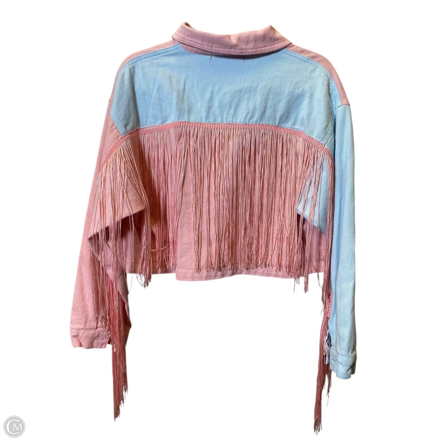 Jacket Denim By Lizette Collection In Multi-colored, Size: L