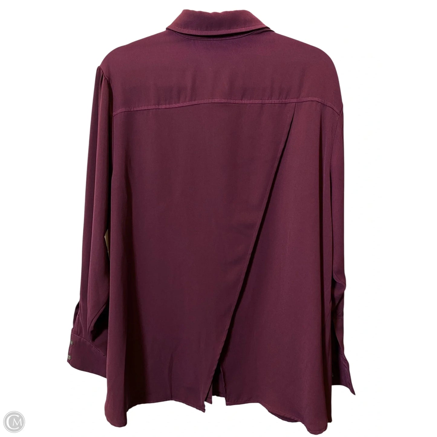 Blouse Long Sleeve By Rachel Roy In Maroon, Size: 2x