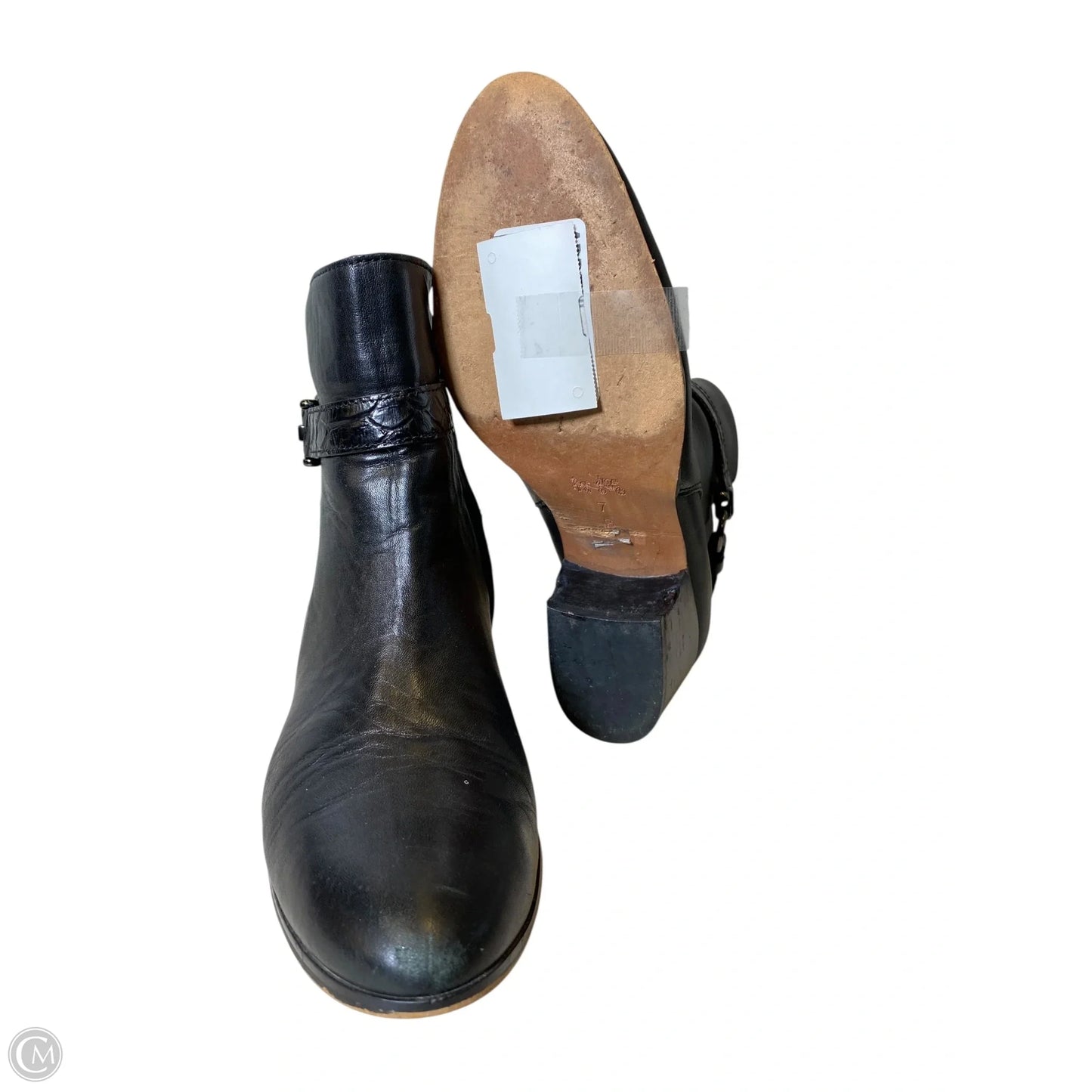 Boots Designer By Coach In Black, Size: 7