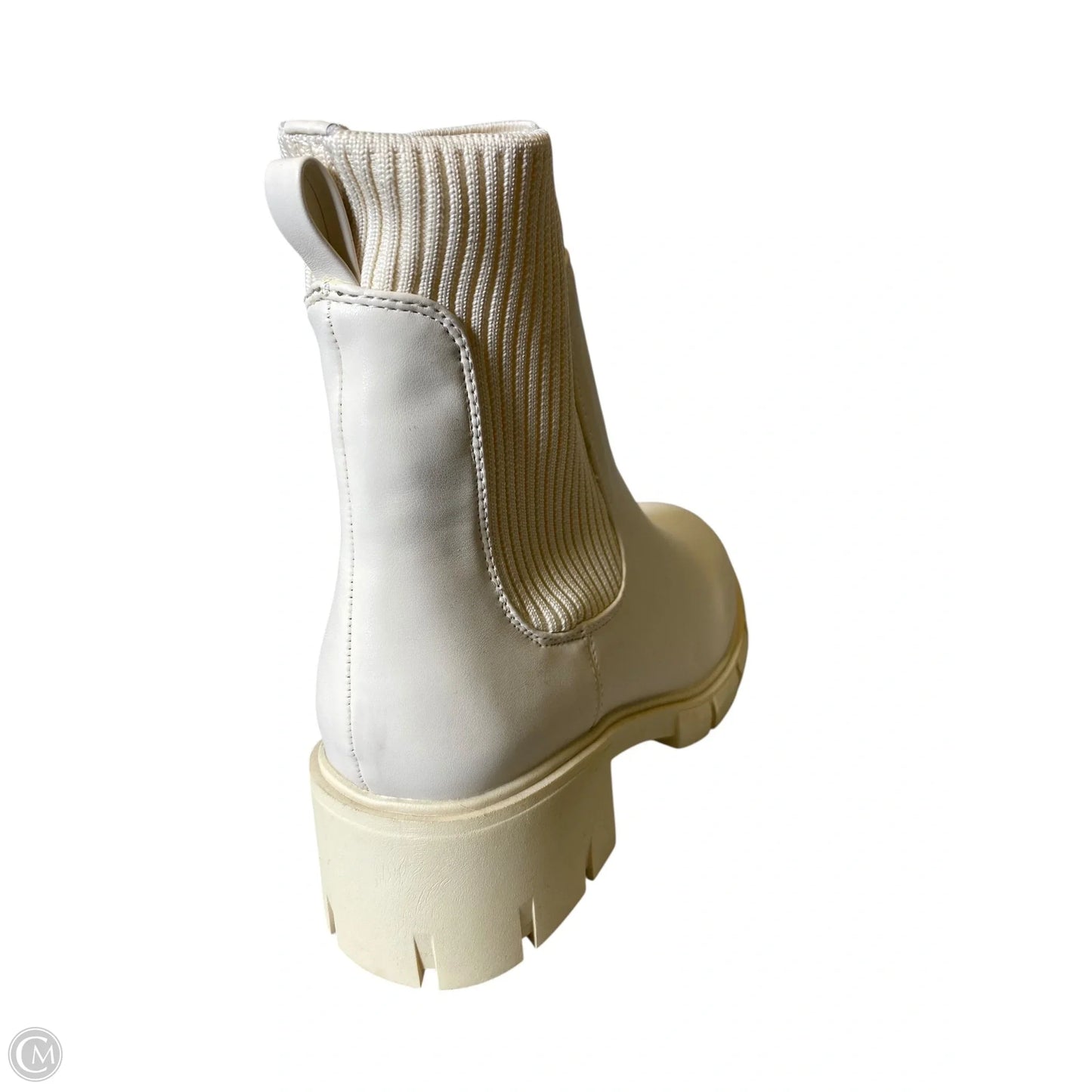 Boots Mid-calf Heels By Clothes Mentor In Cream, Size: 8