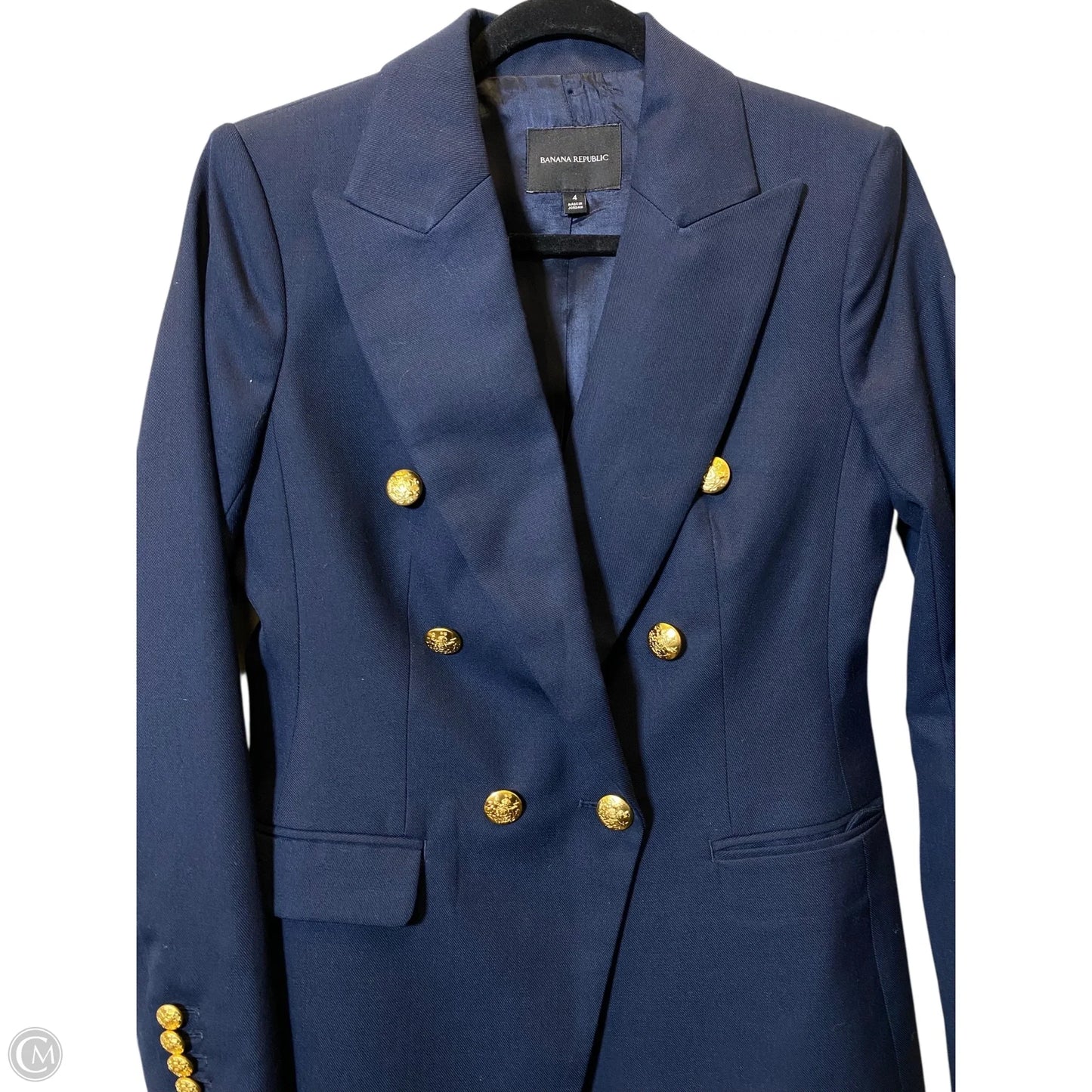Blazer By Banana Republic In Navy, Size: 4