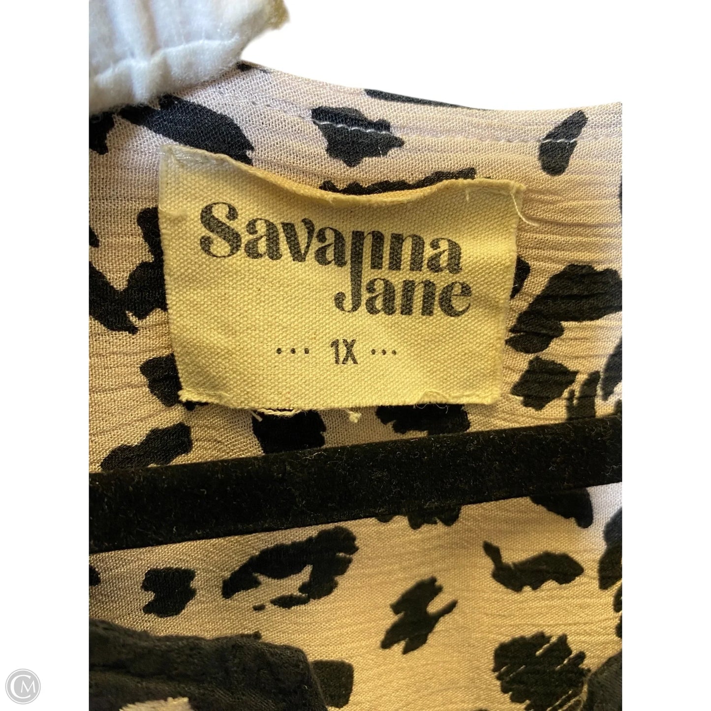 Top Short Sleeve By Savanna Jane In Multi-colored, Size: 1x