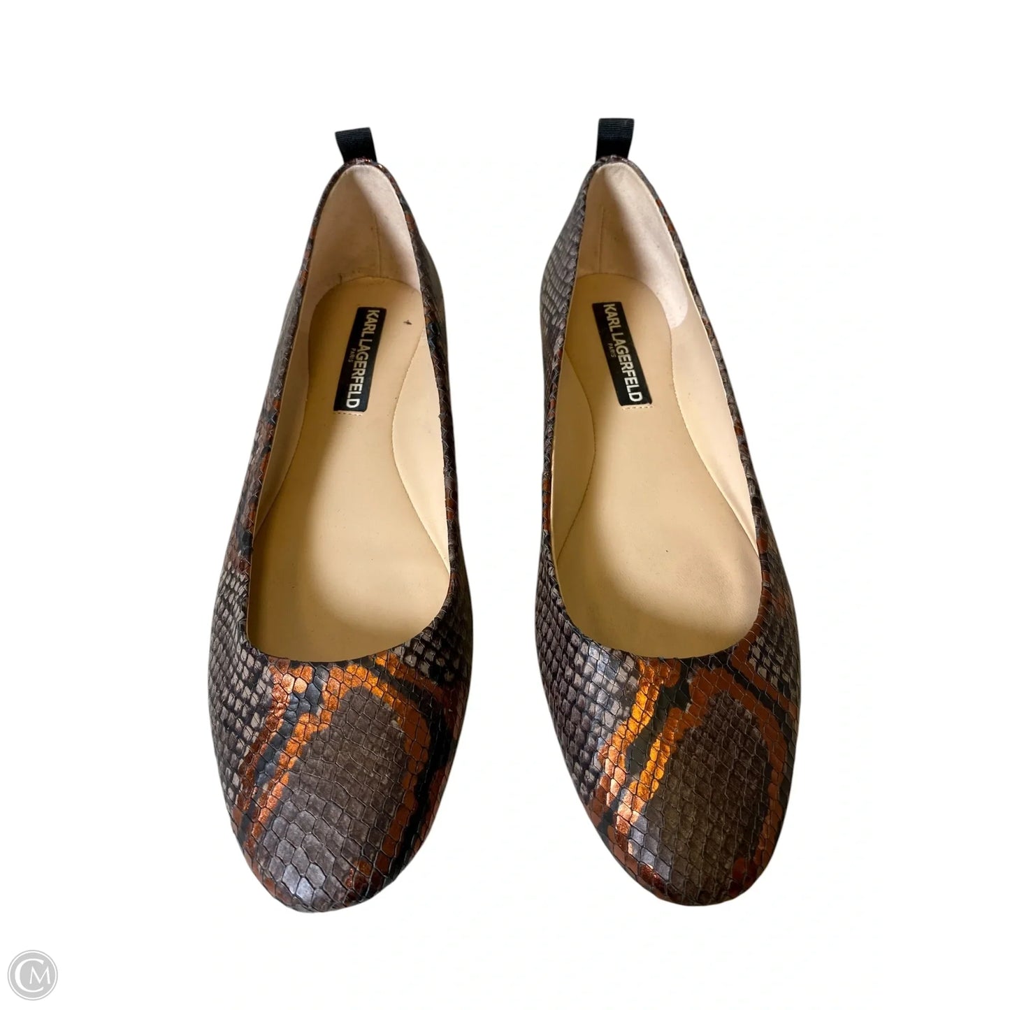 Shoes Designer By Karl Lagerfeld In Animal Print, Size: 8.5