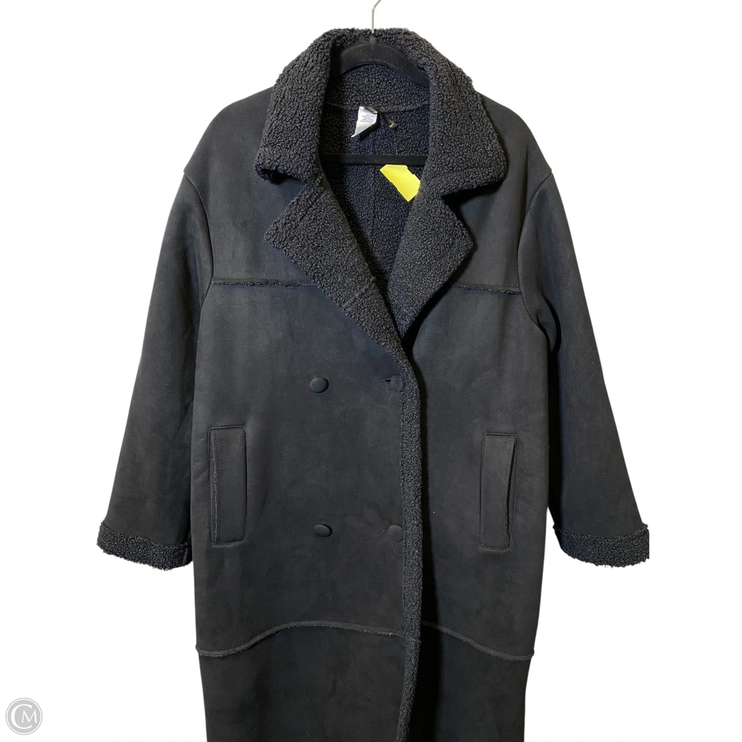 Coat Trench Coat By Identity In Black, Size: 1x
